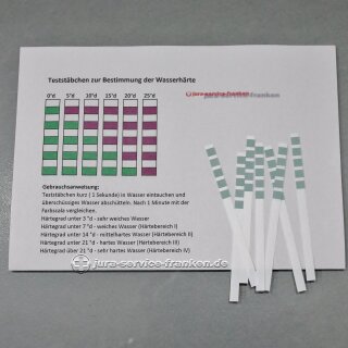 Teststäbchen Wasserhärte Indikatorpapier Kalk Teststreifen AQUADUR Härtetest 10